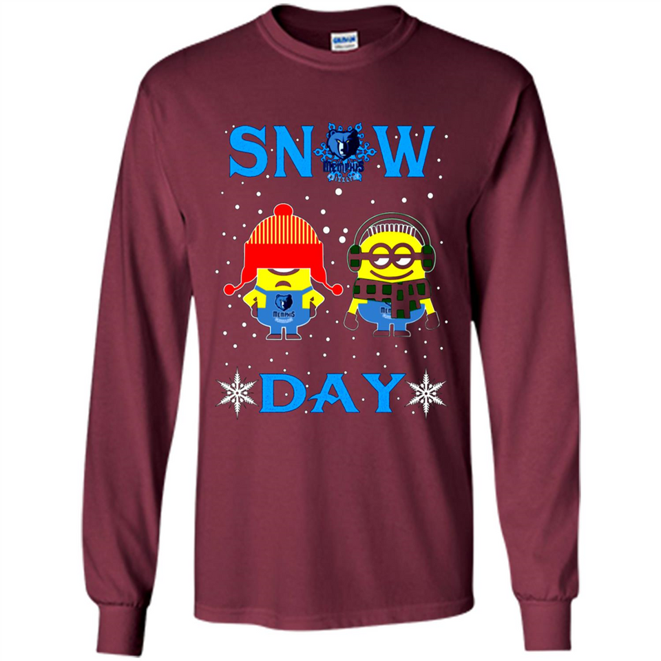 Snow Day Shirt For Memphis Grizzlies Vs Minion Fans pingpong