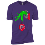 GRINCH HAND HOLDING ATLANTA FALCONS GLITTER CHRISTMAS PINGPONG
