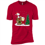 Arizona Cardinals Snoopy The Peanuts Movie Christmas Football Super Bowl pingpong - Premium Short Sleeve T-Shirt