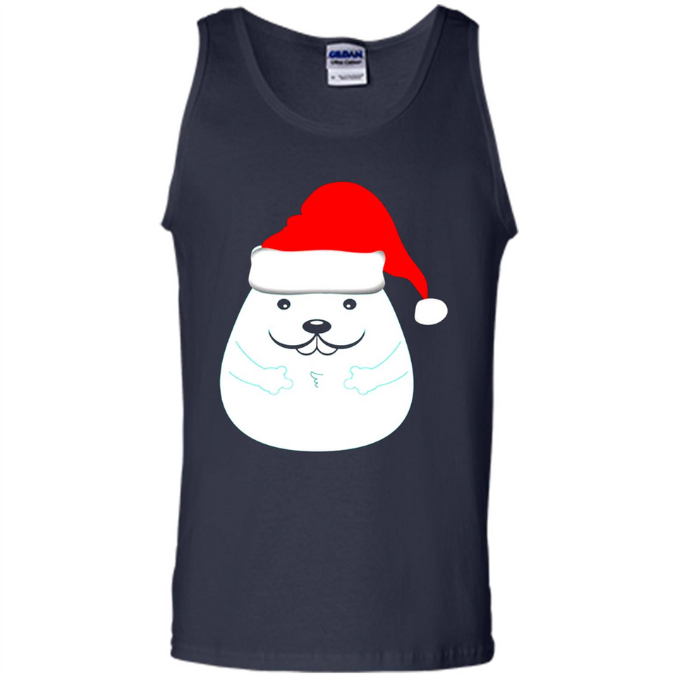 Funny Hamster Christmas t-shirt Santa Hat - Tank Top