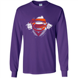 Chicago Bears And Superman Fans - Long Sleeve T-Shirt