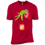 Grinch hand holding Logo HomeDepot Glitter Christmas - Premium Short Sleeve T-Shirt