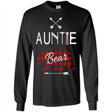 Aunt Shirt Buffalo Plaid Family Camp Bear Tee - Long Sleeve T-Shirt