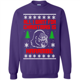 All I Want For Christmas Is HarambeT Rex Attack Reindeer ugly sweater PINGPONG