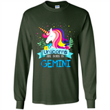 Unicorns are born in Gemini Birthday Rainbow Gift Custom Ultra Cotton