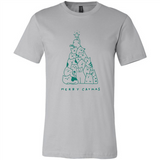 Merry Catmas Funny Cat Christmas Tree Sweatshirt - Canvas Unisex T-Shirt