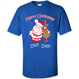 Christmas T-Shirt Santa And Reindeer Dilly Dilly - Shirt