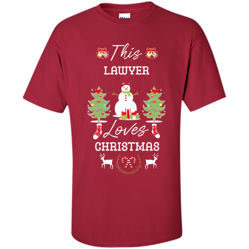 This Lawyer Loves Christmas Tree Shirt with Snowman