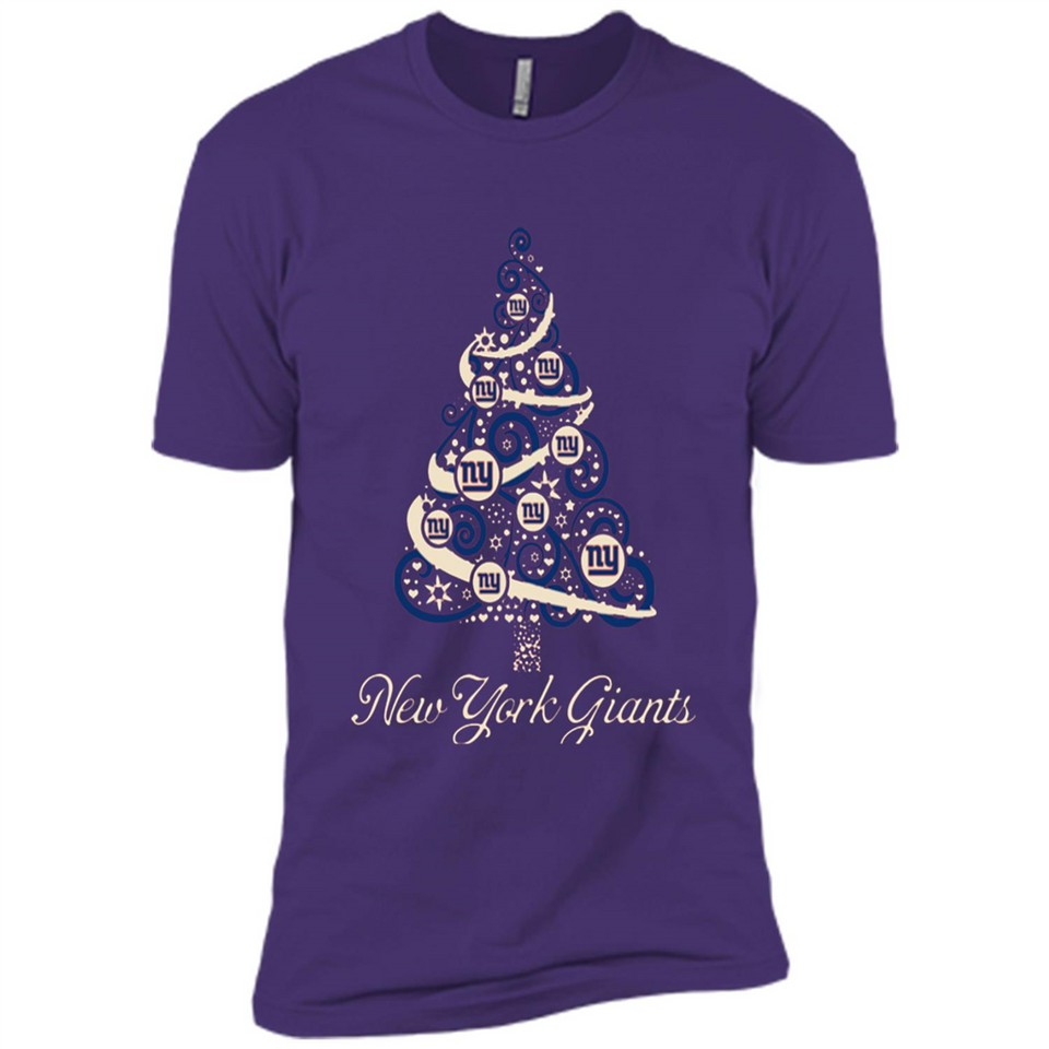 New York Giants NFL Football Team Logo Christmas Tree T-Shirt - Premium Short Sleeve T-Shirt