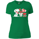 Snoopy loves NBA Atlanta Hawks - Ladies' Boyfriend T-Shirt