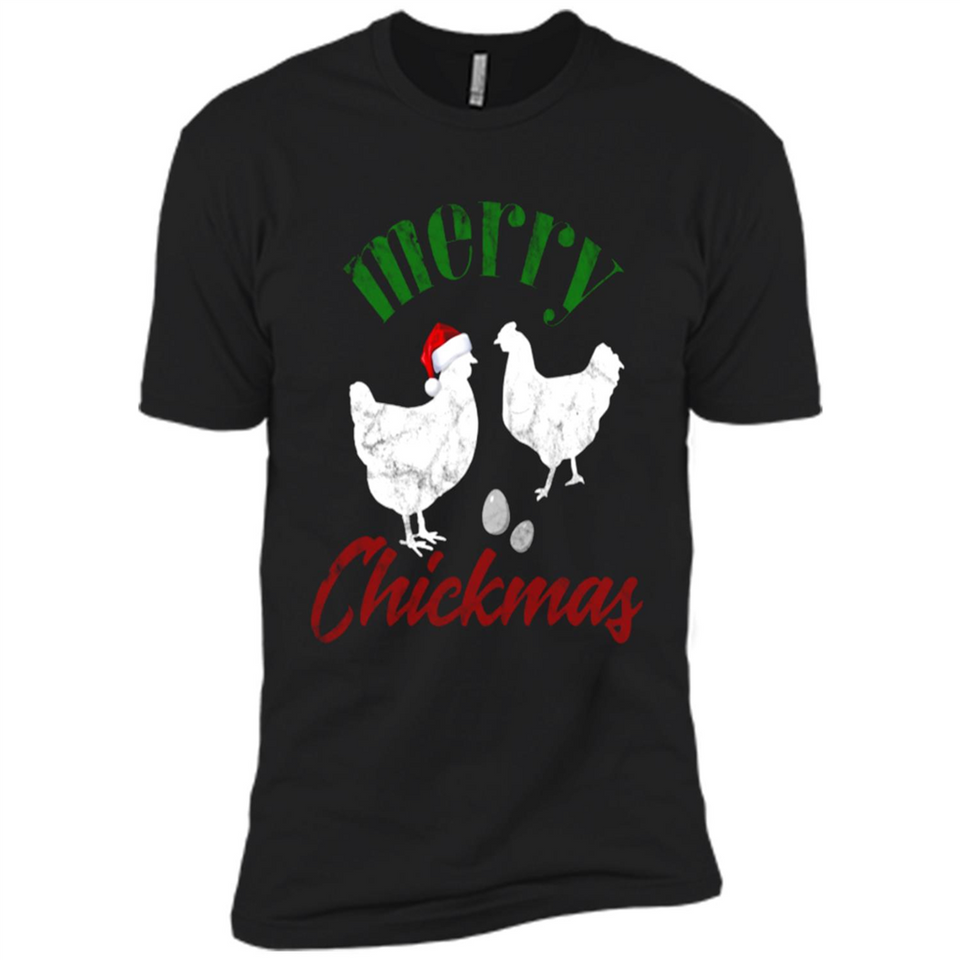 Christmas Chicken Shirt Santa Hens Lover Funny Farmer Gift - Premium Short Sleeve T-Shirt