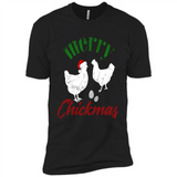 Christmas Chicken Shirt Santa Hens Lover Funny Farmer Gift - Premium Short Sleeve T-Shirt