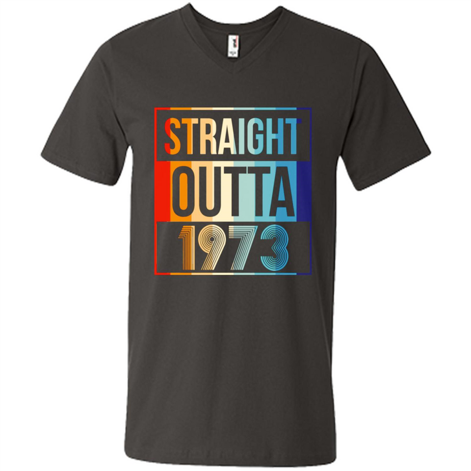 Retro Straight Outta 1973 45 Years Old - Men's V-Neck