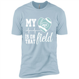 New York Jets Football My Heart is on that Field - Premium Short Sleeve T-Shirt