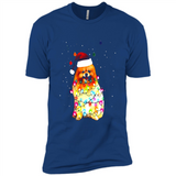 Pomeranian Santa Lights Christmas Dog Xmas Sweatshirt - Premium Short Sleeve T-Shirt