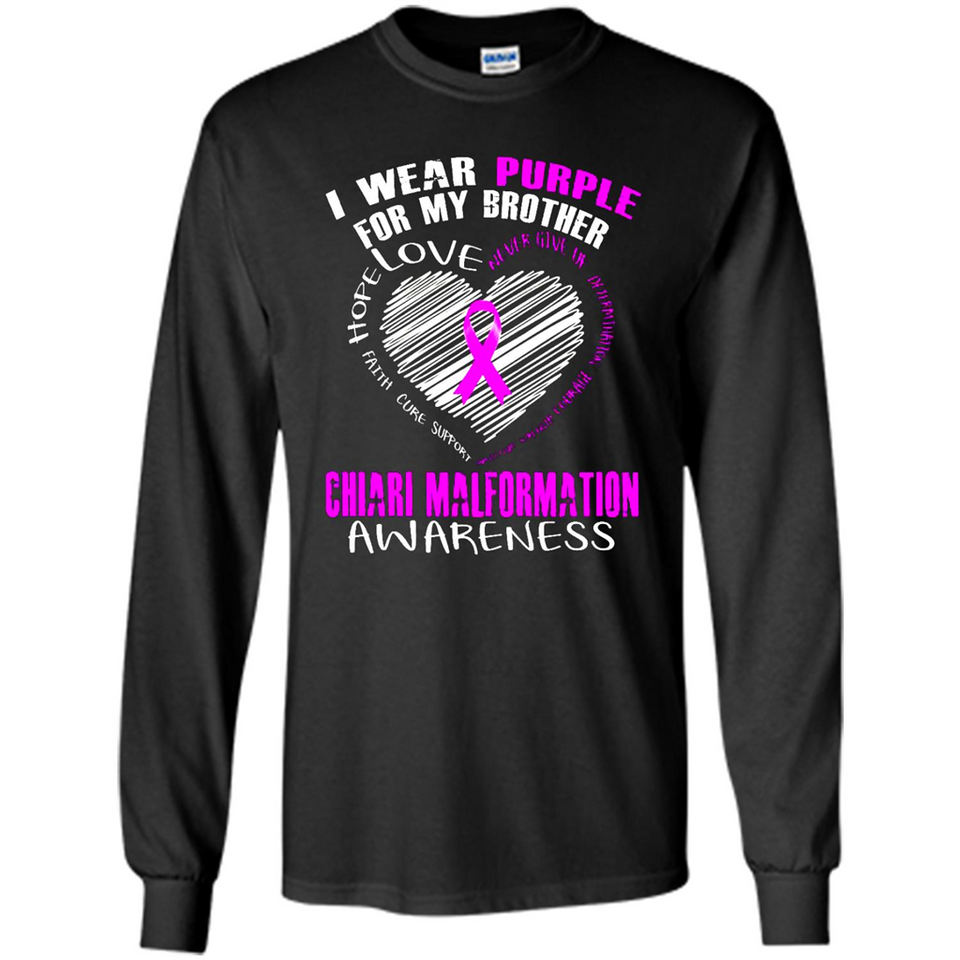 I Wear Purple For My Brother Chiari Malformation - Long Sleeve T-Shirt
