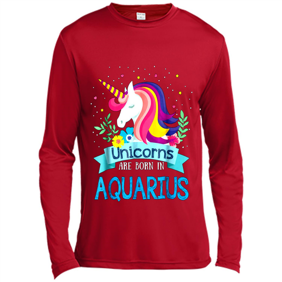 Unicorns are born in Aquarius Birthday Rainbow Gift Custom Ultra Cotton