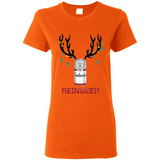 Budweiser Reinbeer Funny Beer Reindeer Christmas Sweatshirt - Ladies Short-Sleeve