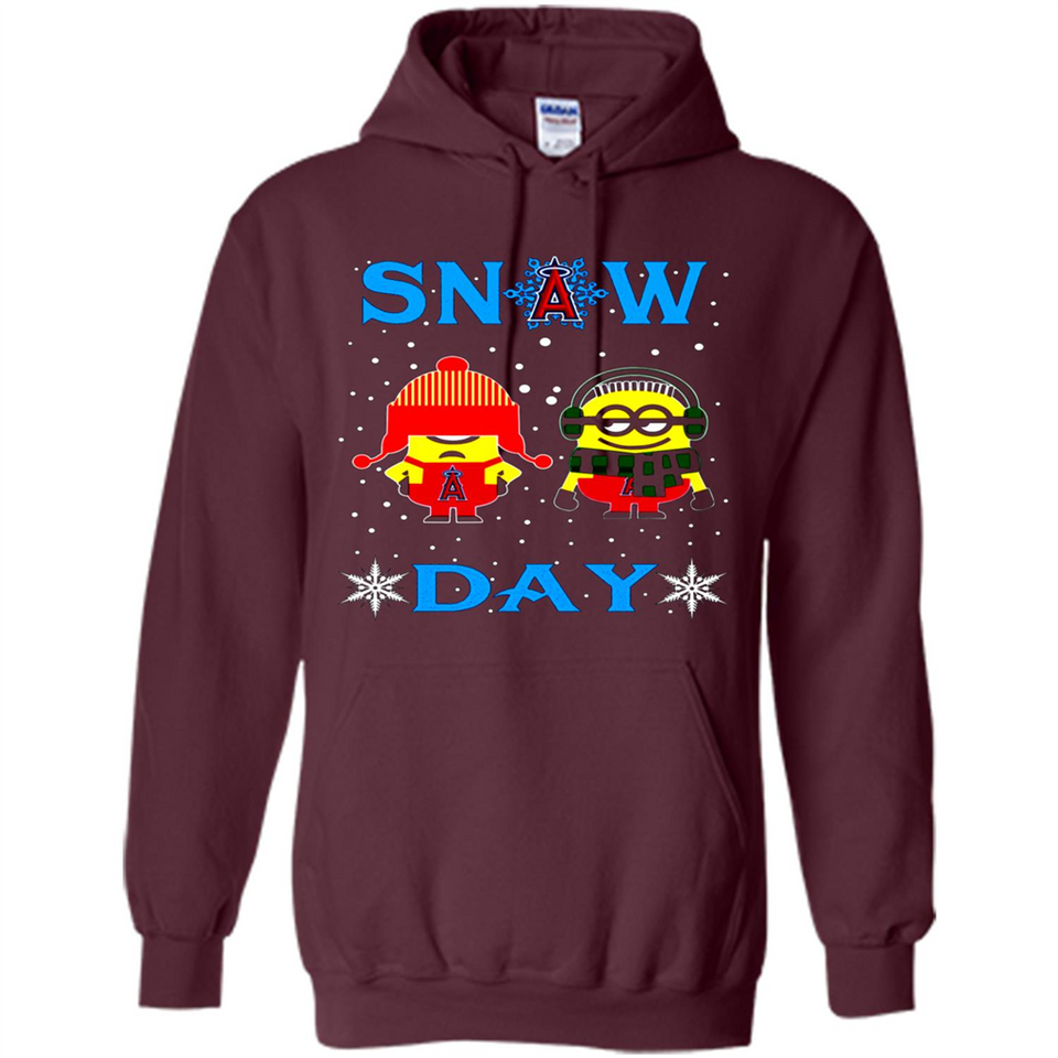 Snow Day Shirt For Los Angeles Angels Vs Minion Fans pingpong