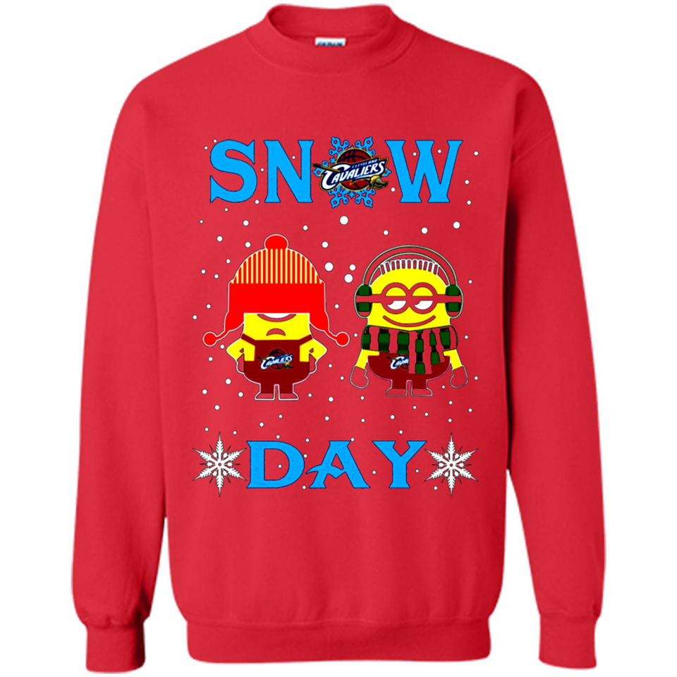 Snow Day Shirt For Cleveland Cavaliers Vs Minion Fans pingpong