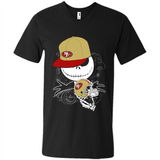 Jack Skellington The Nightmare Before Christmas-49ers Football - Men's V-Neck