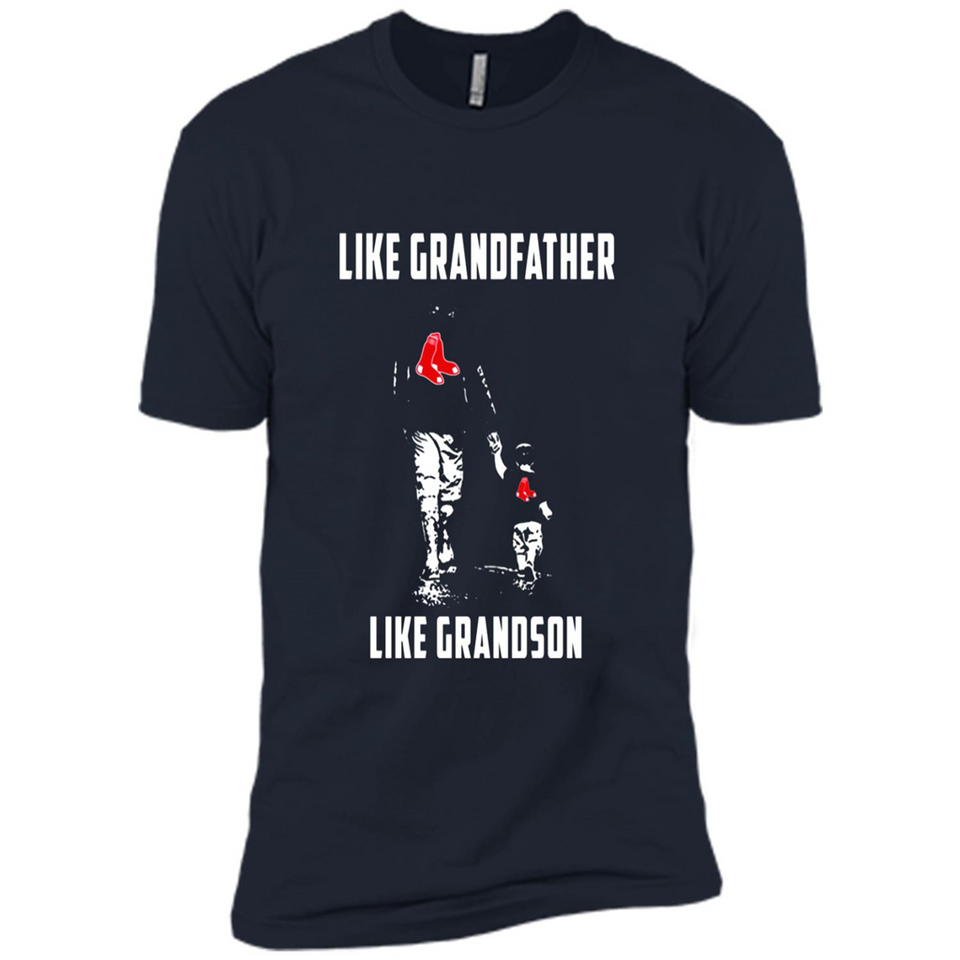 Boston Red Sox GrandFather Like GrandSon - Premium Short Sleeve T-Shirt