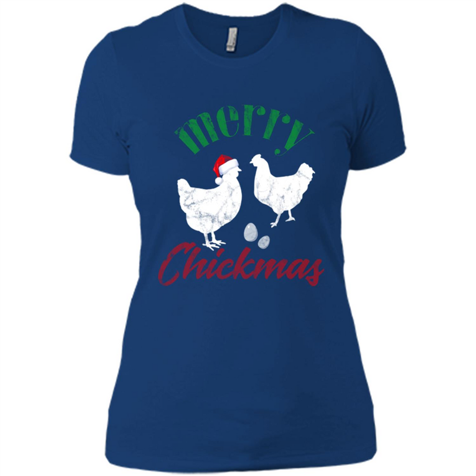 Christmas Chicken Shirt Santa Hens Lover Funny Farmer Gift - Ladies' Boyfriend T-Shirt