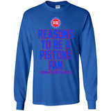 Reasons to be a Detroit Pistons Fan Complete List on Back - Long Sleeve T-Shirt