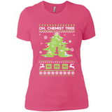 Oh Chemist Tree Ugly Christmas Sweater - Ladies' Boyfriend T-Shirt