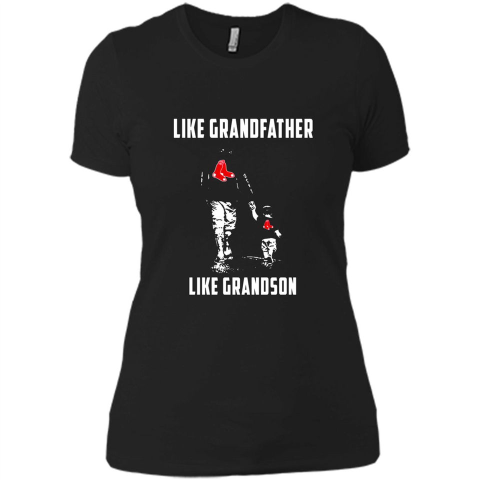Boston Red Sox GrandFather Like GrandSon - Ladies' Boyfriend T-Shirt