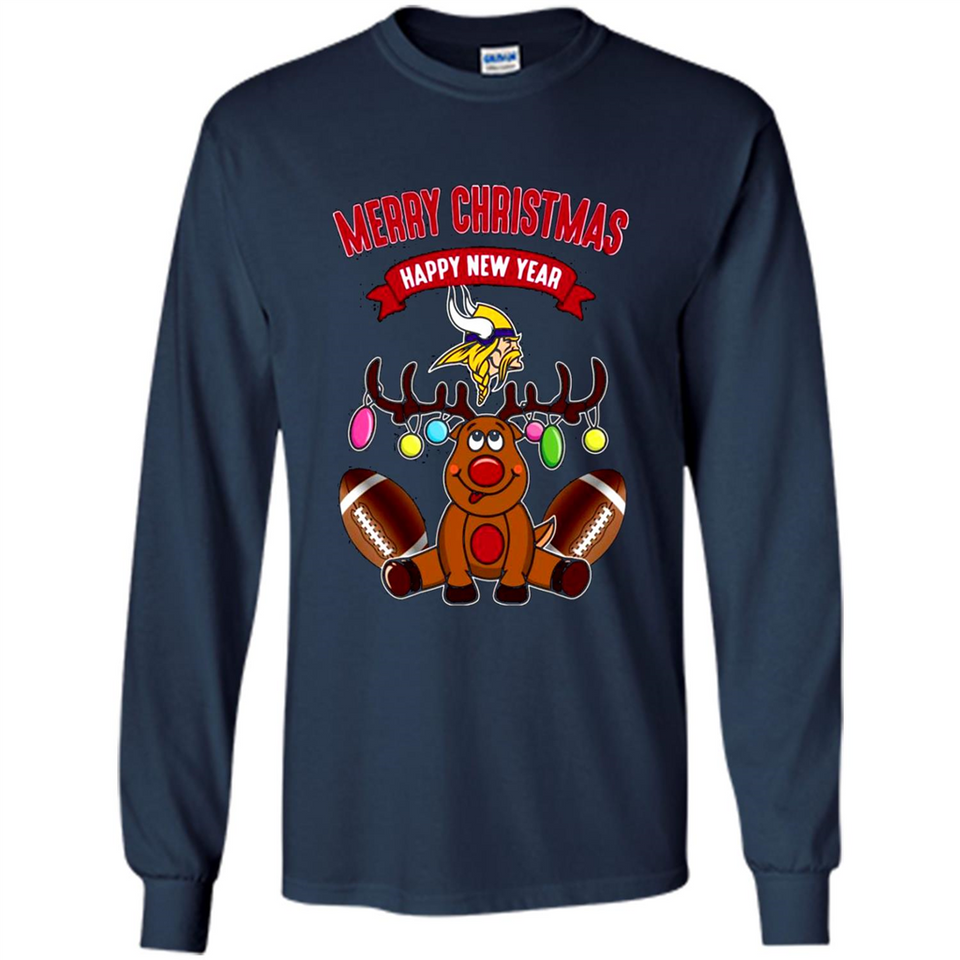 Minnesota Vikings NFL Reindeer Funny Merry Christmas And Happy New Year