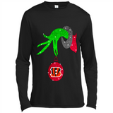GRINCH HAND HOLDING CINCINNATI BENGALS GLITTER CHRISTMAS PINGPONG