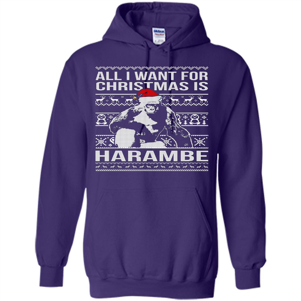 All I Want For Christmas Is Harambe Christmas - Hoodie