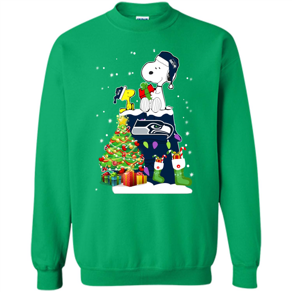 SEATTLE SEAHAWKS SNOOPY & WOODSTOCK CHRISTMAS