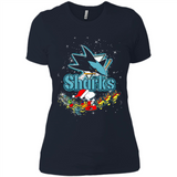 Snoopy Christmas San Jose Sharks - Ladies' Boyfriend T-Shirt