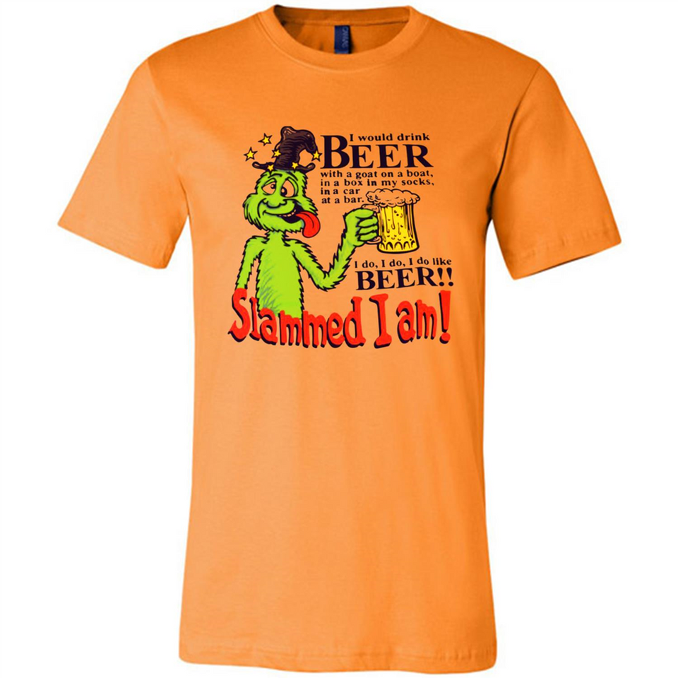 Slammed I Am I Would Drink Beer With A Goat On A Boat Shirt - Canvas Unisex T-Shirt