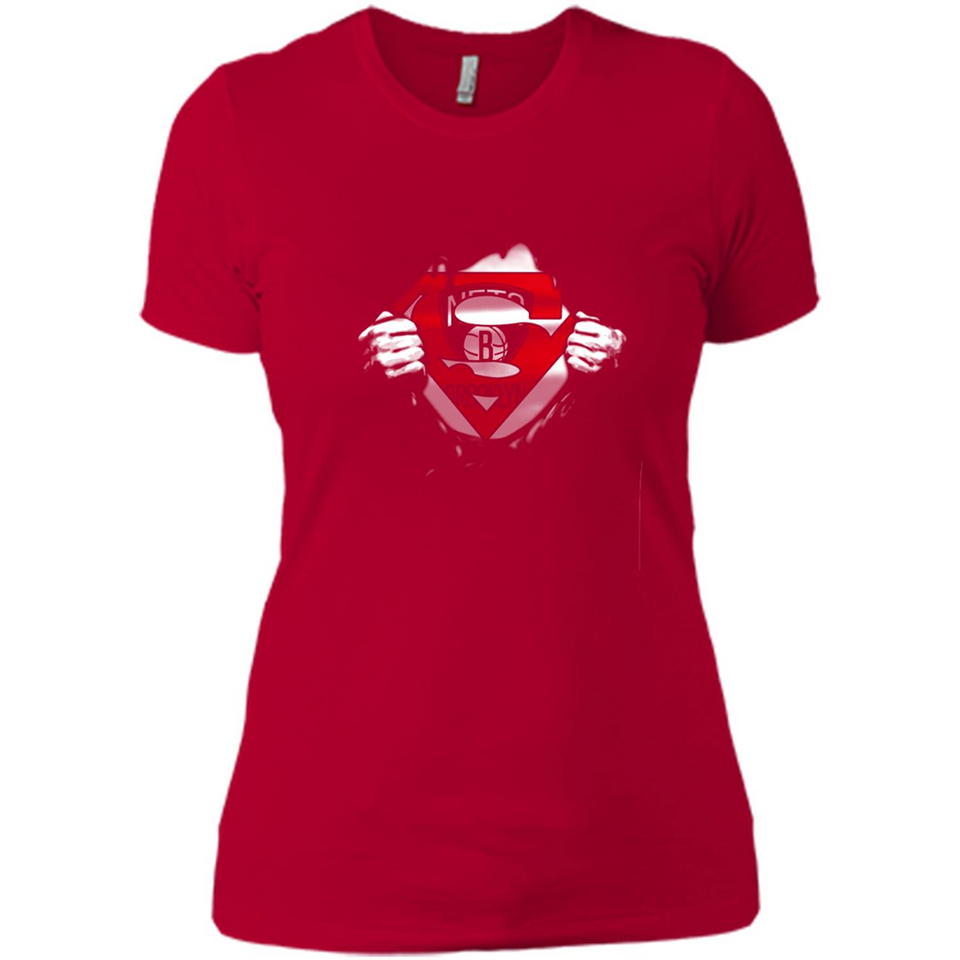 Brooklyn Nets And Superman Fans - Ladies' Boyfriend T-Shirt