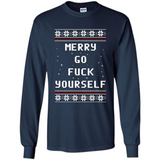 Merry go fuck yourself Christmas sweatshirt PINGPONG