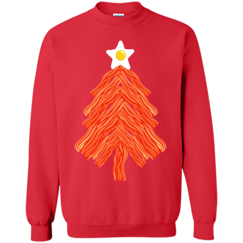 Bacon & Eggs Over Easy Fried Food Breakfast Xmas Tree Foodie - Sweatshirt