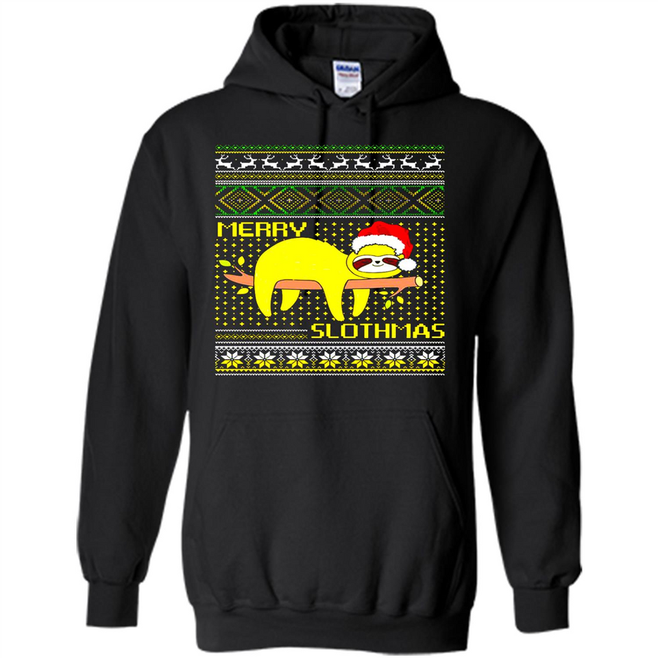 Merry Slothmas Sloth Christmas Sweater PINGPONG - Hoodie
