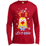 Minion Baltimore Ravens Ugly Christmas Sweater Let it Snow - Canvas Long Sleeve T-Shirt