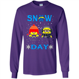 Snow Day Shirt For Los Angeles Chargers Vs Minion Fans pingpong