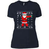 Flossing Santa Christmas Ugly Sweater Style Pajama Xmas Gift - Ladies' Boyfriend T-Shirt