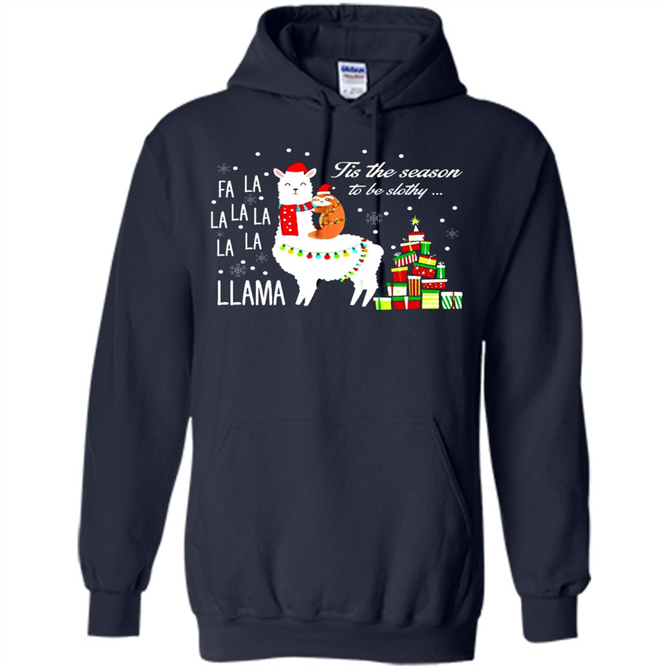 Llama Tis the season to be slothy Christmas sweatshirt PINGPONG - Hoodie