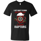 I Just Want To Drink Hot Chocolate & Watch Toronto Raptors Ugly Christmas Sweater PINGPONG