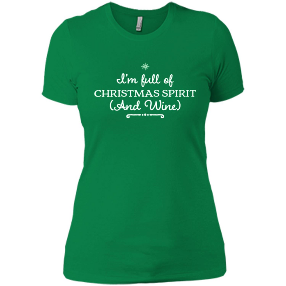 Christmas Tshirt for Women - Christmas Wine