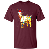 Christmas Lights Goat Wearing Santa Hat T-Shirt - Shirt