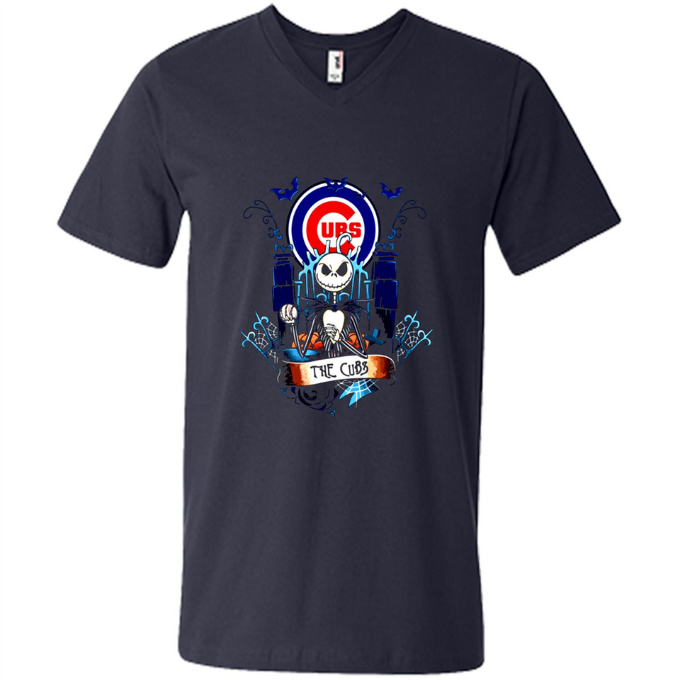 Chicago Cubs Halloween The Nightmare Before Christmas - Men's V-Neck