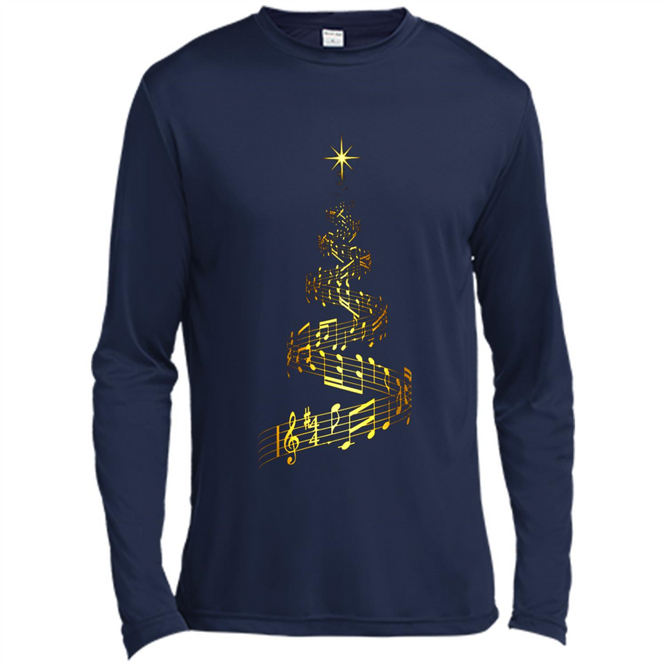 Music Note Christmas Tree Xmas Music Lover Mug PINGPONG - Canvas Long Sleeve T-Shirt