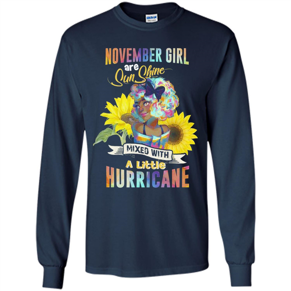 November Girls Sunflower - Long Sleeve T-Shirt